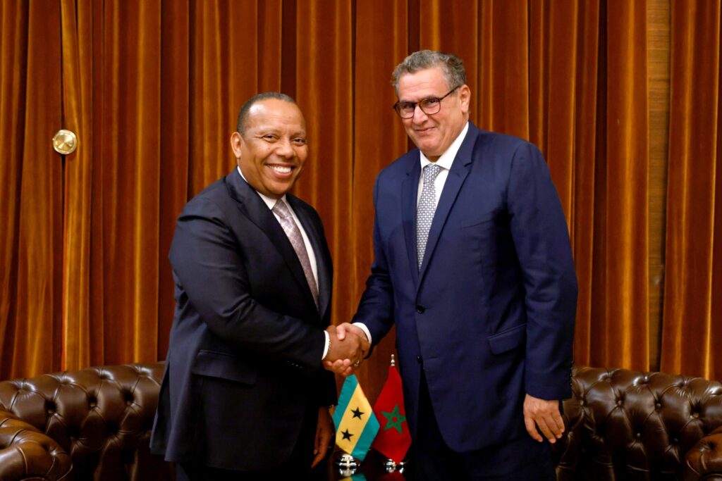 M. Akhannouch S’entretient Avec Le Premier Ministre De Sao Tomé-et-principe